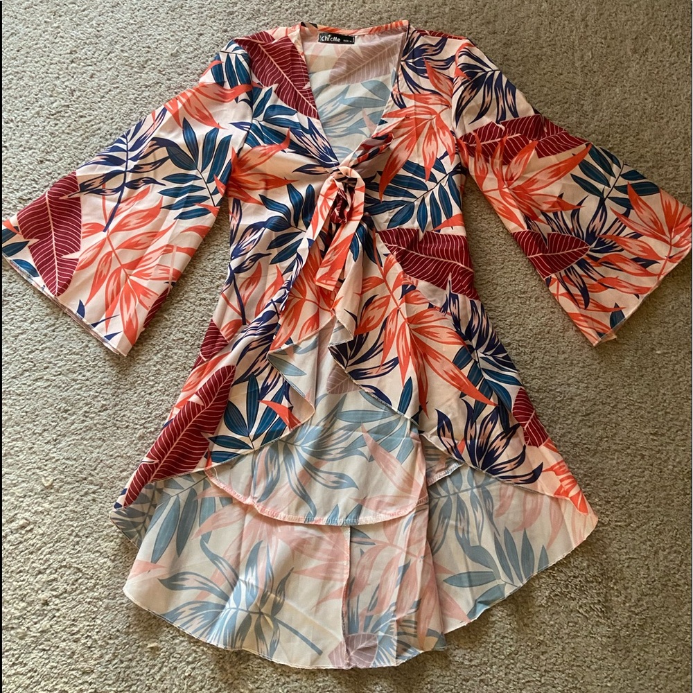 Chic Me front tie cardigan